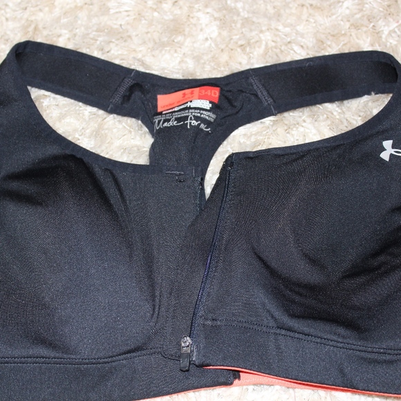 Under Armor Front Zip Sports Bra High Support - Picture 1 of 2